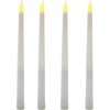 image:imageMikasa Real Wax Wavy Top Flameless Candles Exquisite White Battery Candles for Wedding Christmas Decorations and Everyday 3x8 InchSet of 4