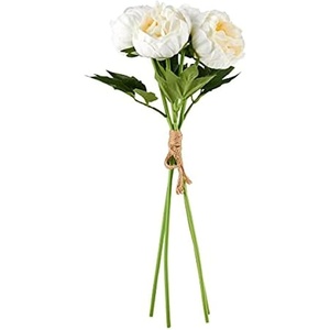 image:imageMikasa Copper Mum Artificial Flower Stems Fake Flowers for Fall Dcor Set of 3 5x5x18 InchWhite Peony