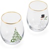 image:imageCelebrations by Mikasa Holiday Tree Snowman Stemless Wine Set of 2 18 Ounce18 Ounces