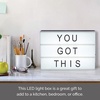 image:imageMelannco Changeable LED Letter Sign with Letter Storage 105 Letters amp Symbols use with USB included or Batteries not included118 x 866 x 866 inches Pack of 4