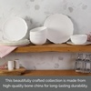 image:imageMikasa Abigail Bone China Lightweight Chip Resistant 12 Piece Dinnerware Set Service for 4 White