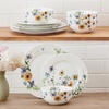 image:imageMikasa Audrina Water Color Flowers Bone China Lightweight Chip Resistant 12 Piece Dinnerware Set Service for 4 White
