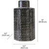 image:imageMikasa Blue Crackle Ceramic Canister Store Small Household Items or Display Faux Florals Black and White