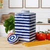 image:imageMikasa Blue and White Landscape Round Ceramic Ginger Jar Store Small Household Items or Display Faux Florals11 INCH