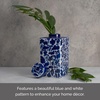 image:imageMikasa Blue and White Landscape Round Ceramic Ginger Jar Store Small Household Items or Display Faux Florals11 INCH