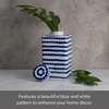 image:imageMikasa Blue and White Landscape Round Ceramic Ginger Jar Store Small Household Items or Display Faux Florals11 INCH