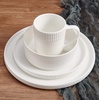 image:imageMikasa Camila Bone China Lightweight Chip Resistant 16Piece Dinnerware Set Service For 4 White