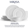 image:imageMikasa Crown White Chip Resistant 18 Piece Dinnerware Set Service for 6