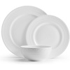 image:imageMikasa Crown White Chip Resistant 18 Piece Dinnerware Set Service for 6