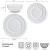 image:imageMikasa Crown White Chip Resistant 18 Piece Dinnerware Set Service for 6