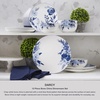image:imageMikasa Darcy Bone China Lightweight Chip Resistant 12 Piece Dinnerware Set Service for 4Blue and White