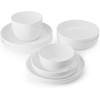 image:imageMikasa Delray Bone China Lightweight Chip Resistant 9 Piece Dinnerware Bowl Set Service for 3 WhiteWhite