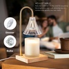 image:imageMikasa Electric Candle Warmer with Amber Glass Shade  138 Inch Lamp Warmer with Wooden Base 50 Watt Halogen Bulb Included Dimmer Switch Safe Flameless Fragrance for Home DcorClear Fluted