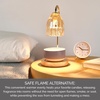image:imageMikasa Electric Candle Warmer with Amber Glass Shade  138 Inch Lamp Warmer with Wooden Base 50 Watt Halogen Bulb Included Dimmer Switch Safe Flameless Fragrance for Home DcorAmber Tulip