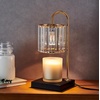 image:imageMikasa Electric Candle Warmer with Amber Glass Shade  138 Inch Lamp Warmer with Wooden Base 50 Watt Halogen Bulb Included Dimmer Switch Safe Flameless Fragrance for Home DcorClear Faceted