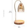 image:imageMikasa Electric Candle Warmer with Amber Glass Shade  138 Inch Lamp Warmer with Wooden Base 50 Watt Halogen Bulb Included Dimmer Switch Safe Flameless Fragrance for Home DcorAmber Tulip
