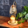 image:imageMikasa Electric Candle Warmer with Amber Glass Shade  138 Inch Lamp Warmer with Wooden Base 50 Watt Halogen Bulb Included Dimmer Switch Safe Flameless Fragrance for Home DcorAmber Tulip