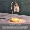 image:imageMikasa Electric Candle Warmer with Amber Glass Shade  138 Inch Lamp Warmer with Wooden Base 50 Watt Halogen Bulb Included Dimmer Switch Safe Flameless Fragrance for Home DcorAmber Tulip