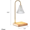 image:imageMikasa Electric Candle Warmer with Amber Glass Shade  138 Inch Lamp Warmer with Wooden Base 50 Watt Halogen Bulb Included Dimmer Switch Safe Flameless Fragrance for Home DcorClear Fluted