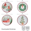 image:imageMikasa Holiday Countryside Christmas Bone China Salad Plates Set of 4 9 InchSet of 4  9 Inch