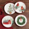 image:imageMikasa Holiday Countryside Christmas Bone China Salad Plates Set of 4 9 InchSet of 4  9 Inch