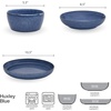 image:imageMikasa Huxley 9 Piece Dinnerware Bowl Set Service for 3 GreyBlue