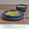 image:imageMikasa Huxley 9 Piece Dinnerware Bowl Set Service for 3 GreyBlue