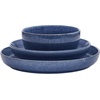 image:imageMikasa Huxley 9 Piece Dinnerware Bowl Set Service for 3 GreyBlue