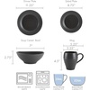 image:imageMikasa Swirl 4 Piece Place Setting Service for 1 GraphiteGraphite