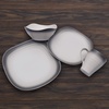 image:imageMikasa Swirl Square White 16 Piece Dinnerware Set Service for 4Ombre Graphite