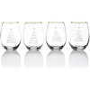 image:imageCelebrations by Mikasa Holiday Christmas Trees Stemless Wine Set of 4 18 Ounce