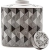 image:imageMikasa Black and White Diamond Oval Ceramic Canister Store Small Household Items or Display Faux Florals 9x5x105 Inch