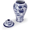 image:imageMikasa Blue and White Landscape Round Ceramic Ginger Jar Store Small Household Items or Display Faux Florals15 INCH