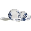 image:imageMikasa Darcy Bone China Lightweight Chip Resistant 12 Piece Dinnerware Set Service for 4Blue and White