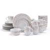 image:imageMikasa Floral Metallic Gold 32 Piece Dinnerware Set Service For 8 White