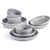 image:imageMikasa Huxley 9 Piece Dinnerware Bowl Set Service for 3 GreyGray