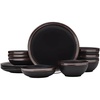image:imageMikasa Miller 12 Piece Dinnerware Set Service for 4 BlueBlack