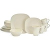 image:imageMikasa Swirl Square White 16 Piece Dinnerware Set Service for 4White