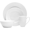 image:imageMikasa Trellis 16Piece Bone China Dinnerware Set White Includes Dinner Plates Salad Plates Cereal Bowls and Mugs Dishwasher SafeDinnerware Set