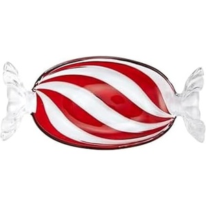 image:imageCelebrations by Mikasa Peppermint Christmas Holiday Twist Glass Candy Dish 1375 Inch