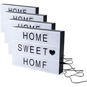 image:imageMelannco Changeable LED Letter Sign with Letter Storage 105 Letters amp Symbols use with USB included or Batteries not included118 x 866 x 866 inches Pack of 4