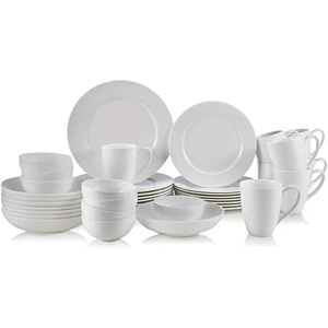 image:imageMikasa Annabel Bone China Dinnerware Set 40Piece Service for 8 White Hobnail Detail Dinner Plates Salad Plates Bowls and Mugs Dishwasher and Microwave SafeDinnerware Set