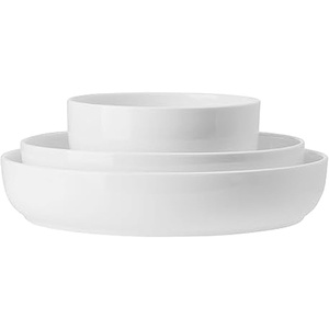 image:imageMikasa Delray Bone China Lightweight Chip Resistant 9 Piece Dinnerware Bowl Set Service for 3 WhiteWhite
