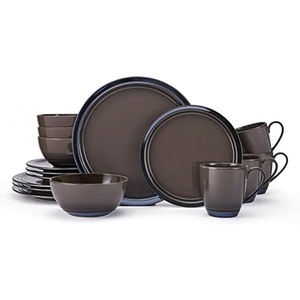 image:imageMikasa Elura Espresso 16 Piece Dinnerware Set Service for 4