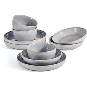 image:imageMikasa Huxley 9 Piece Dinnerware Bowl Set Service for 3 GreyGray
