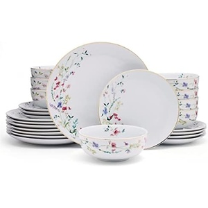 image:imageMikasa Kalina Metallic 24 Piece Dinnerware Set Service for 8