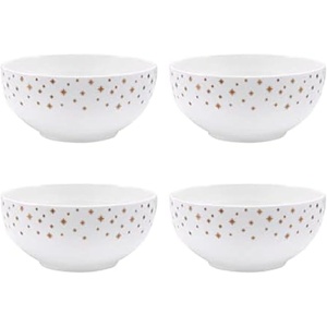image:imageMikasa Millie Gold Metallic Set of 4 Salad Plates 9 InchAll Purpose Bowls