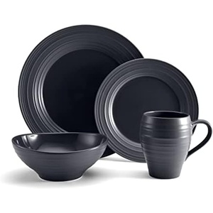 image:imageMikasa Swirl 4 Piece Place Setting Service for 1 GraphiteGraphite