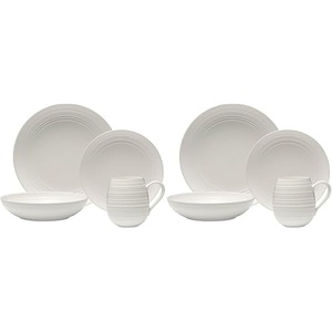 image:imageMikasa Swirl Coupe 4 Piece Place Setting Service For 1 White4 Piece Pack of 2