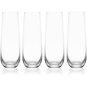 image:imageMikasa Lana Red Wine Balloon Glasses Set of 4 23 Ounce ClearGlass Stemless Flute